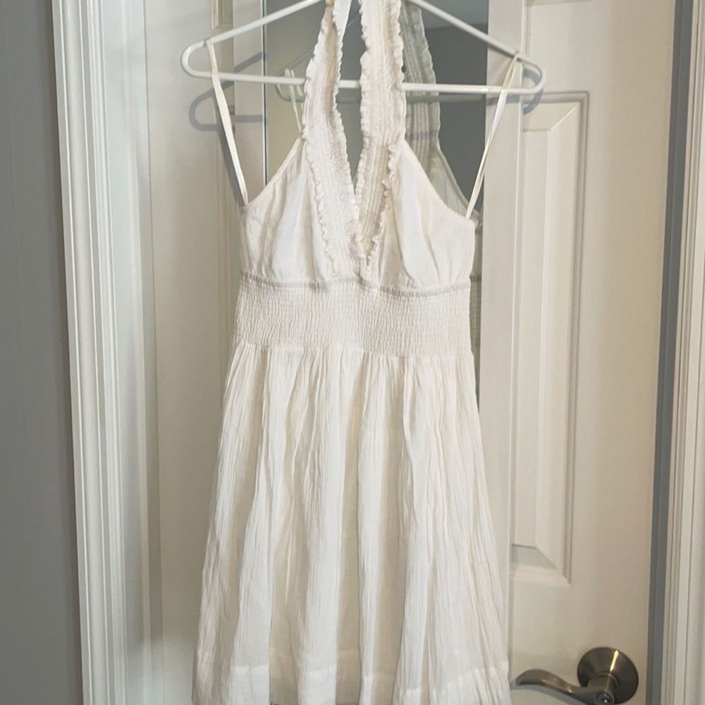 Bcbg white halter dress